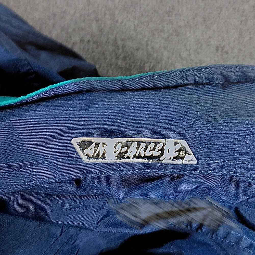 McGregor Jacket Mens Large Blue Anti Breeze Windbreaker Vintage 90s Hooded